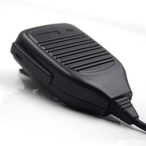 Two-Pack 1 Pin 2.5mm Walkie Talkie Microphone For Two-Way Radios With Crystal Clear Audio, close-up side view.