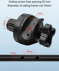 Durable Weatherproof Plastic Fittings Kit screw detail for attaching canopy to swing frame, showing dimensions and design
