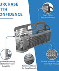 Lifetime Replacement Silverware Basket For Whirlpool And Kenmore Dishwashers highlighted features, including easy install and durable design.
