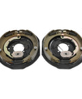 JDMSPEED 12x2 electric trailer brake assemblies, pair for 5200–7000 lb axles, bronze backing plates