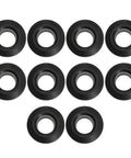 Pack Of 10 Heavy Duty 3/4 Inch Flexible Tank Adapter Bulkhead Fittings with smooth rubber gaskets stacked in rows.