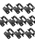 BAZEITFLOW 10-pack black cabinet hinges with self-closing mechanism for kitchen and wardrobe doors