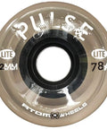 Pulse Lite Outdoor Quad Wheel Set For Roller Skates, 62x33 black wheel with 78A hardness and hollow core technology