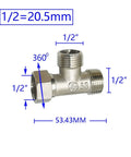 Brass Half Inch Garden Hose Tee Connector 3 Way Water Splitter Adapter T Shape Pipe Fitting Pro Grade For Hoses Faucets And Sprinklers Durable Yard Hydration Gear 10 Pack Yellow Silver Finish, 1/2 in
