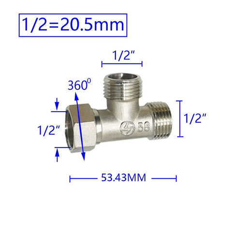 Brass Half Inch Garden Hose Tee Connector 3 Way Water Splitter Adapter T Shape Pipe Fitting Pro Grade For Hoses Faucets And Sprinklers Durable Yard Hydration Gear 10 Pack Yellow Silver Finish, 1/2 in