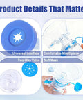 Adult Inhaler Spacer With Soft Silicone Mask For Easy Breathing At Home Or On The Go Comfortable Face Seal That Fits Most Metered Dose Inhalers FSA HSA Eligible Simple To Use And Travel Ready showing product details
