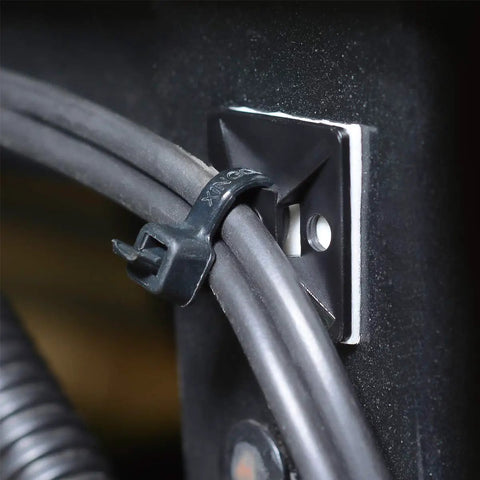 Heavy Duty Self Adhesive Zip Tie Mounts Kit Includes Eight Inch Zip Ties And Screws UV Protected Outdoor Sticky Wire Fasteners