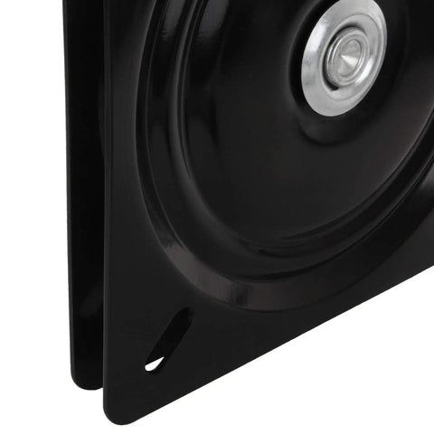 Kickass Heavy Duty 8 Inch Bar Stool Swivel Plates Replacement close-up view of coated steel mount for 360 rotation.