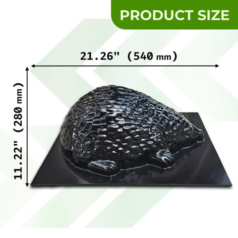 Cement Hedgehog Mold For DIY Garden Paths 10x10x5 Inches Black Durable Concrete Sculpture Mold For Casting Plaster And Concrete Reusable