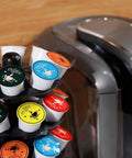 40 Pod Coffee Carousel Organizer For K Cup Pods Compatible With All Brands Five Tier Display Holds Eight Pods Per Tier