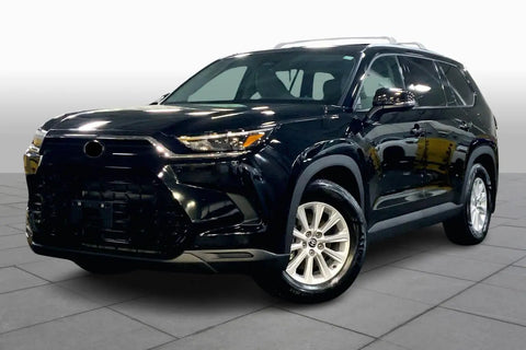 Top Rated Premium Silver Roof Rack Cross Bars Heavy Duty Fit For Toyota Grand Highlander 2023 To 2026 Pair Set on black SUV
