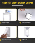 Light Switch Guard Cover For Flat Modern Rocker And Paddle Switches Clear 4 Pack Kid Safe Shield, magnetic plastic cover