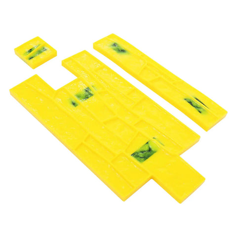 Three Piece Polyurethane Concrete Stamps Set For Outdoor Surfaces With Seamless Impression Mold To Nail Realistic Cement Texture