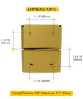 Dimensions of Adjustable Glass To Glass Pivot Hinge For Overhead Transom Frameless Shower Doors Solid Forged Brass
