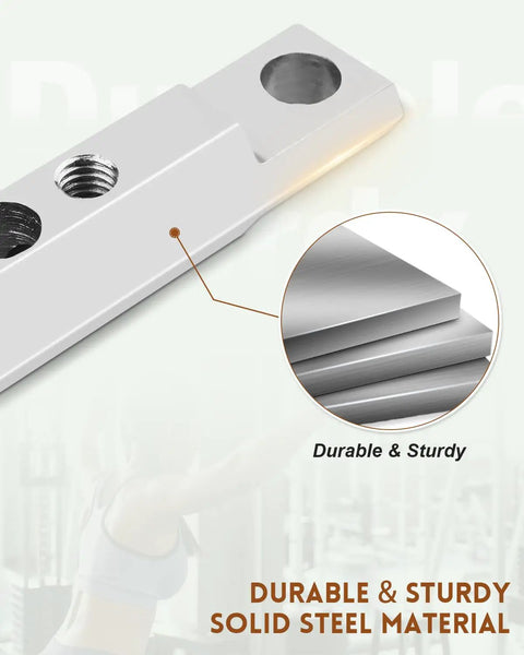 Close-up of solid steel part from cable ball stopper ends with hex screws for gym cables 5mm and 6mm, showing durability.