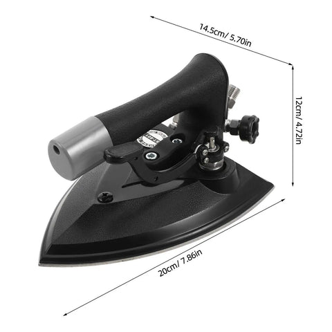 Pro Grade Commercial Steam Iron For Clothes With Instant Heat Retention And Consistent Steam Output Heavy Duty Handheld Industrial Iron Steamer For Clothing Factories And Dry Cleaners Built For Bulk Pressing, black iron, 20cm x 14.5cm