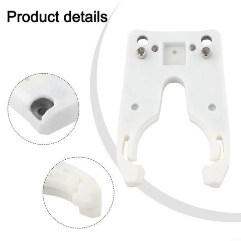 Super Secure ISO30 Tool Holder Claw Clamp For CNC ATC Machines, 10cm L x 15.5mm W, white, showing detailed clamp design.