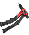 Rivet Nut Gun Kit Hand Riveter Manual Setter Tool M3 To M6 for automotive projects, red and black handle.