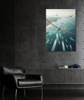 Soaring Gliders Over The Magic Ocean Wall Art Canvas Print Or Poster For Home Decor Ocean Scene With Yachts And Dreamy Sky Vibe