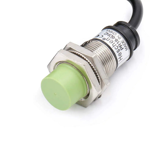 Inductive Proximity Sensor Switch M18 8mm Sensing Distance, DC 12 to 24V, 3 Wire NPN Normally Closed, Cylindrical Type Detector Non Shield
