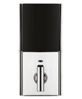 Rear view of Contemporary Keypad SmartCode Deadbolt Lock With SmartKey Security And ZigBee Three Point Zero, polished chrome finish