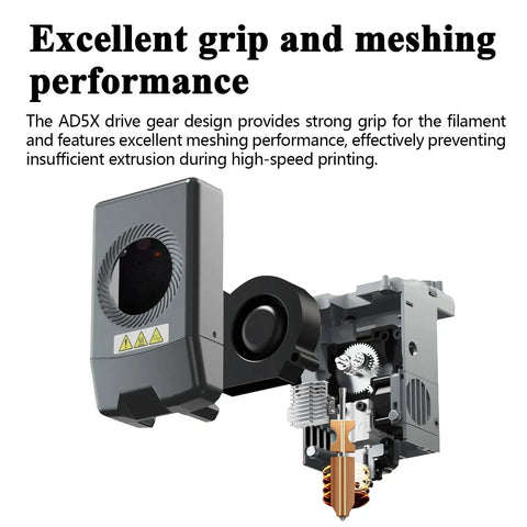 Upgraded AD5X Filament Feeding Assembly Version 2 for AD5X 3D Printer Direct Replacement Extruder Feeder Precise Filament Grip Easy Install Durable Upgrade for Worn Components and Smooth Reliable Printing, cutaway view