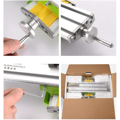 Precision Milling Table For Small Workshops Handy Drill Vise Fixture Workbench 330 X 95mm with adjustable handwheel details