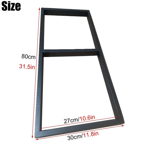 Rock Solid Metal Floating Shelf Bracket, Ceiling And Wall Mounted Storage Rack, Heavy Duty Hanging Shelf Support Kit, Black Three Pack showing 80cm metal frame size.