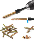 Hanger Bolt Driver Set For 5/16-18 Inch Threads Alloy Steel Heavy Duty Double Ended Screw Installer With 1/4 Inch Hex Shank