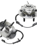 Front Wheel Bearing Hubs Kit With Outer Tie Rod Ends For 2009 2010 Dodge Ram 1500 And 2011 Ram 1500 5 Lug Models Includes 2 Hub Assemblies And 2 Outer Tie Rod Ends Replacement, showing two hub assemblies with wiring connections