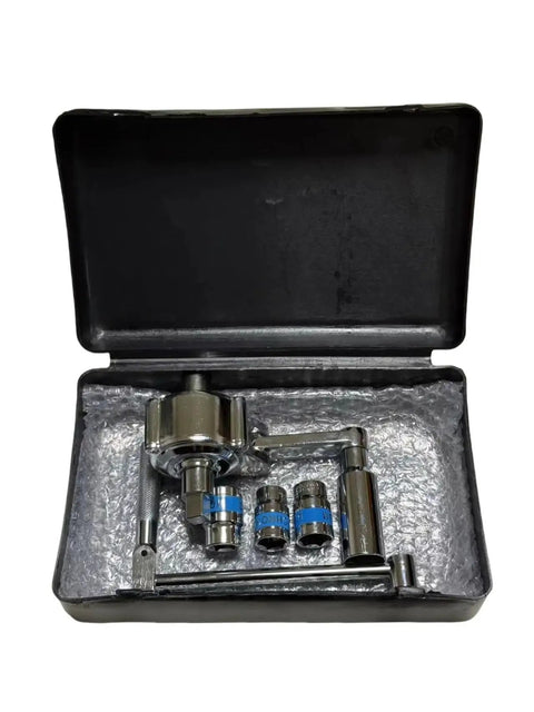 Get Your Heavy Haul Wrench Set That Handles 3,200 NM Torque For Easy Lug Nut Removal And Tire Jobs No Sweat With This Durable Torsional Multiplier Tool Built For Real Street Mechanics. black metal torsional multiplier wrench set in case with sockets