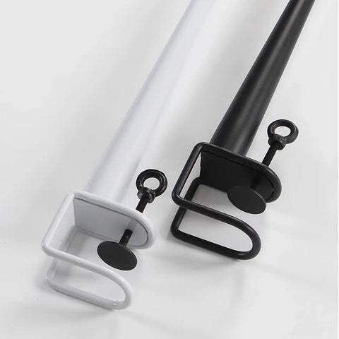Adjustable Clamp Leg For DIY Coffee And Console Tables, Black Metal Leg With Floor Protectors, No Punching Design To Protect Desktop