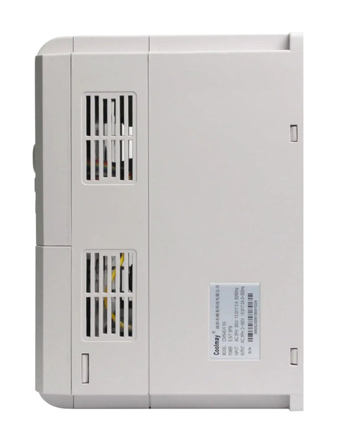0.75kW 3 Phase 380V VFD Inverter Drive For Industrial Motors Variable Frequency Control Smooth Speed Adjustment Energy Saving Beefy Easy Setup Replacement For Heavy Duty Equipment, side view