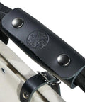Close-up of handle on Canvas Tool Bag With Leather Bottom And Wide Opening For Easy Access, 18 Inch, 11 Pockets, No 8 Natural Canvas