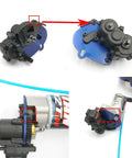 Rc Carbon Steel Spur Gear Set 48P 45T 48T 55T For One Sixteenth Traxxas Rally 4WD Summit VXL ERevo Slash Upgrade Part Gear Built Tough Lightweight High Wear Resistance Long Lasting Performance steel RC gear installed on 1/16 drivetrain and motor