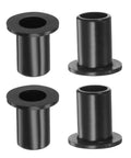 Heavy Duty 4 Pack Flanged Nylon Bushings For Linear Motion Systems 10.1 Mm Bore 13 Mm Outer Diameter 20.5 Mm Length Self Lubricating Wear Resistant Rock Solid Shaft Sleeves Black on display.
