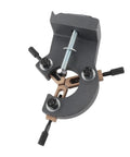 Rugged Mini Lathe Steady Rest With Rock Solid Aluminum Alloy Body And Triple Point Stability For Precision Wood Metal Turning On 0618 CJ 7X12 7X14 3B Bench Lathes, angled view