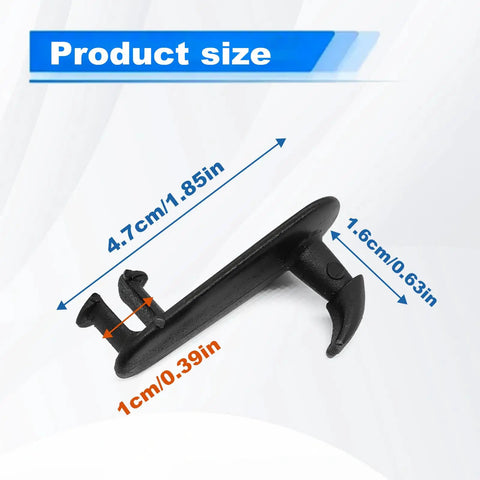 Dimensions of a black clip from 4Pcs Car Floor Mat Clips Set Non Slip Floor Carpet Clips Fixing Hooks For Toyota Lexus Cars Black