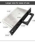 Pocket Door Edge Pull With Push Auto Bounce Switch Slick Brushed Nickel Black Finish Sliding Door Hardware Flush Hidden Handle Durable Stainless Steel Construction Easy Install And Smooth Operation, 4 3/4 in