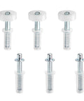 Top Pivot And Guide Wheel Replacement Kit For Bi Fold Closet Doors No Fuss Install Spring Loaded Bifold Repair Hardware Six Pack