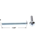 Premium Zinc Plated Steel Machine Screws With Truss Head And Slotted Phillips Combo Drive 8 32 By 1 5 8 Inch Length Pack Of 75 showcasing dimensions.