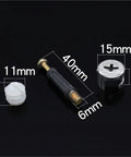Heavy Duty 50 Piece Cam Lock Fittings No Sweat 3 In 1 Furniture Connector Kit Rock Solid Cam Screw with Eccentric Wheel Nut dimensions 40mm screw 15mm nut.