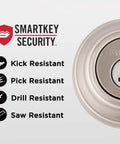 Juno Keyed Entry Door Knob And Single Cylinder Deadbolt Combo With Microban Antimicrobial Protection SmartKey Security features