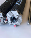Heavy Duty 225x2x22 Garage Door Torsion Springs Pair With Winding Bars For 24 36 Inch Doors Black Coated Oil Tempered USA Made
