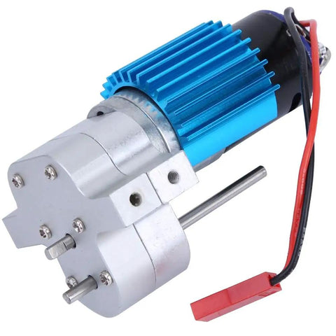 Beefy Speed Change Metal Gearbox With 370 Brush Motor for WPL C14 C24 B14 B24 B16 B36 RC Cars, CNC-machined, anodized finish