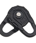 Alloy RC Crawler Winch Snatch Block Pulley For 1 10 Scale RC Cars Beefy Universal Upgrade For Axial SCX10 TRX 4 D90 Wraith Tamiya CC01 Redcat Gen7 HSP HPI RC4WD 1 10 Crawlers Heavy Duty Metal Gear Realistic Look, black metal 25x15mm