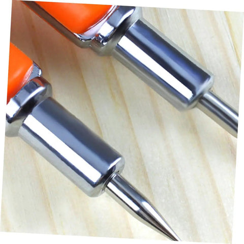 Close-up of Premium Adjustable Scribing Compass For Fine Woodworkers Solid Zinc Alloy center marking tool on wood surface.