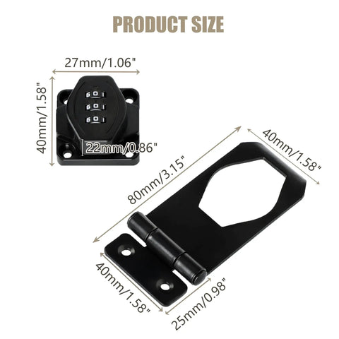 Keyless 3 Digit Rotary Lock For Cabinets And Drawers No Keys Needed Password Door Latch For File Cabinets Interior Doors Barns