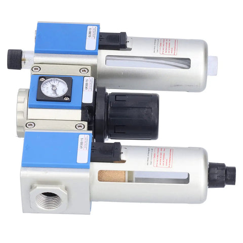 Aluminum Alloy Body Pneumatic Air Filter Pressure Regulator And Lubricator For Industrial Air Systems One Half Inch Thread With Modular Design