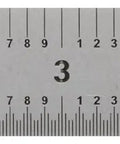 6 Inch 3R Steel Rule With High Contrast Satin Chrome Readout And Tempered Stainless Construction For Serious Precision Machining Layout Fabrication And QC A Durable Accurate Measuring Tool 182-104, close-up scale view